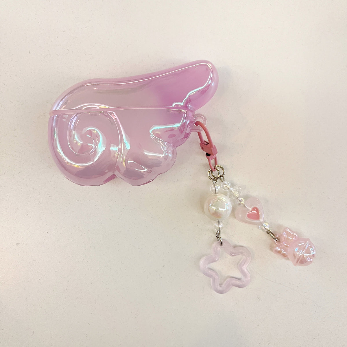 Angel Wing AirPods Case with Pearl & Beaded Charm - product view 8