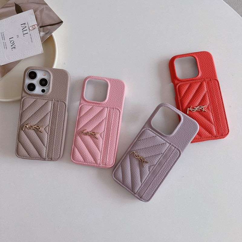 Saint Card Bag Color Leather iPhone Case - product view 18