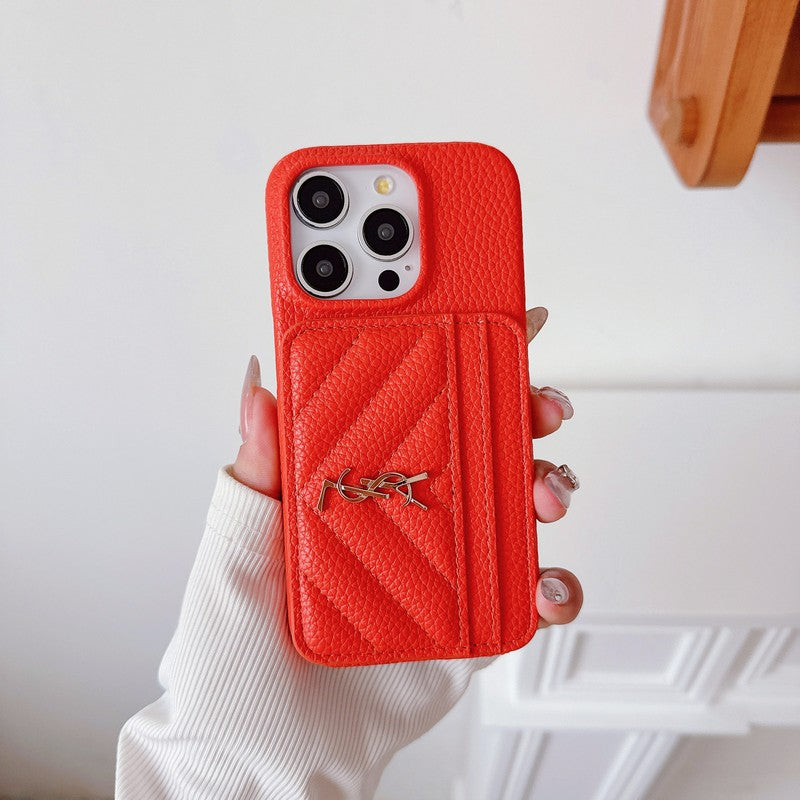 Saint Card Bag Leather iPhone Case - product view 4