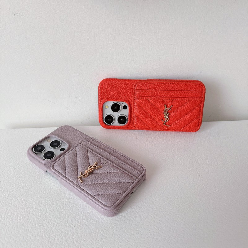 Saint Card Bag Color Leather iPhone Case - product view 17
