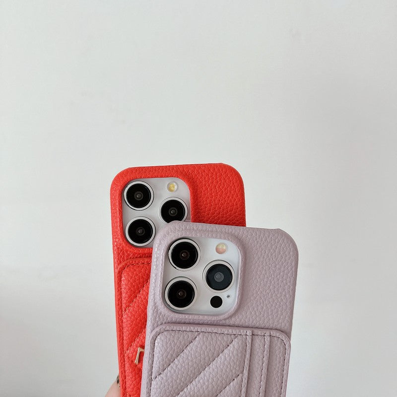 Saint Card Bag Color Leather iPhone Case - product view 16