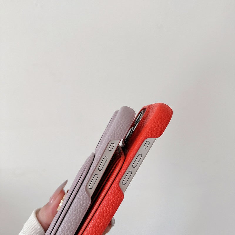 Saint Card Bag Color Leather iPhone Case - product view 15