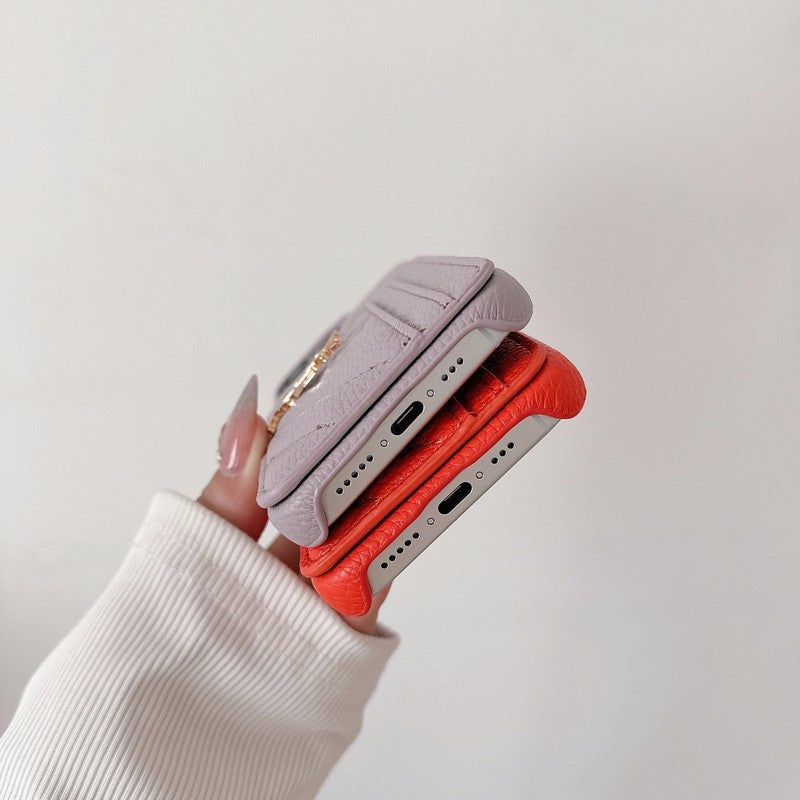 Saint Card Bag Color Leather iPhone Case - product view 14