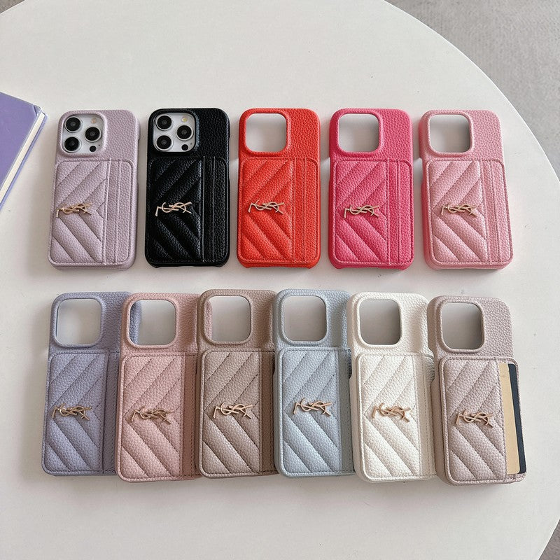 Saint Card Bag Color Leather iPhone Case - product view 10