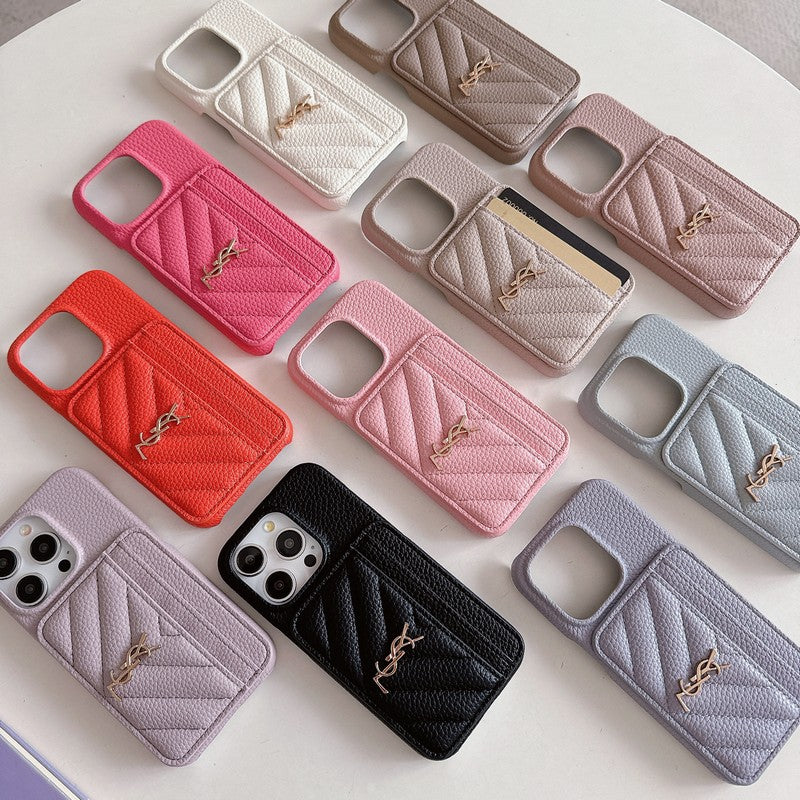 Saint Card Bag Color Leather iPhone Case - product view 9