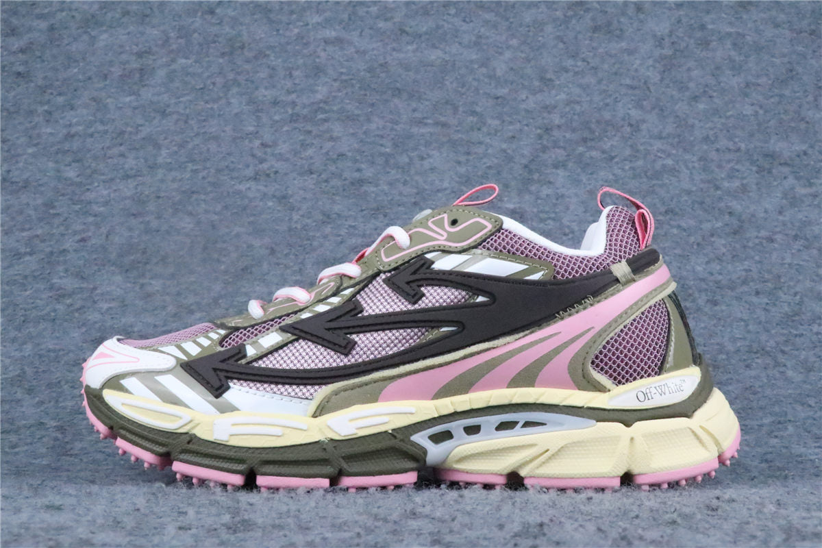 Off-White Be Right Back Mesh Sneakers 'Pink Olive' - product view 1