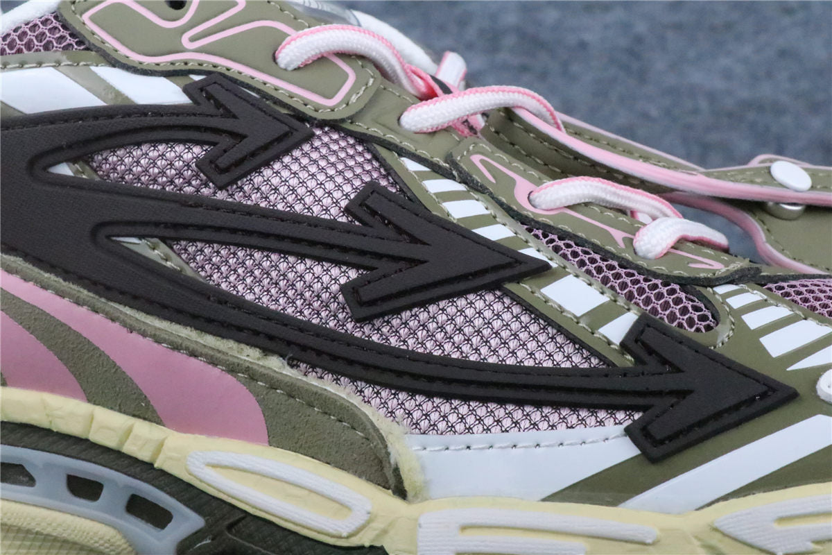 Off-White Be Right Back Mesh Sneakers 'Pink Olive' - product view 5