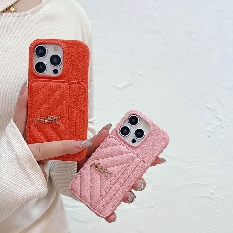 Saint Card Bag Color Leather iPhone Case - product view 8