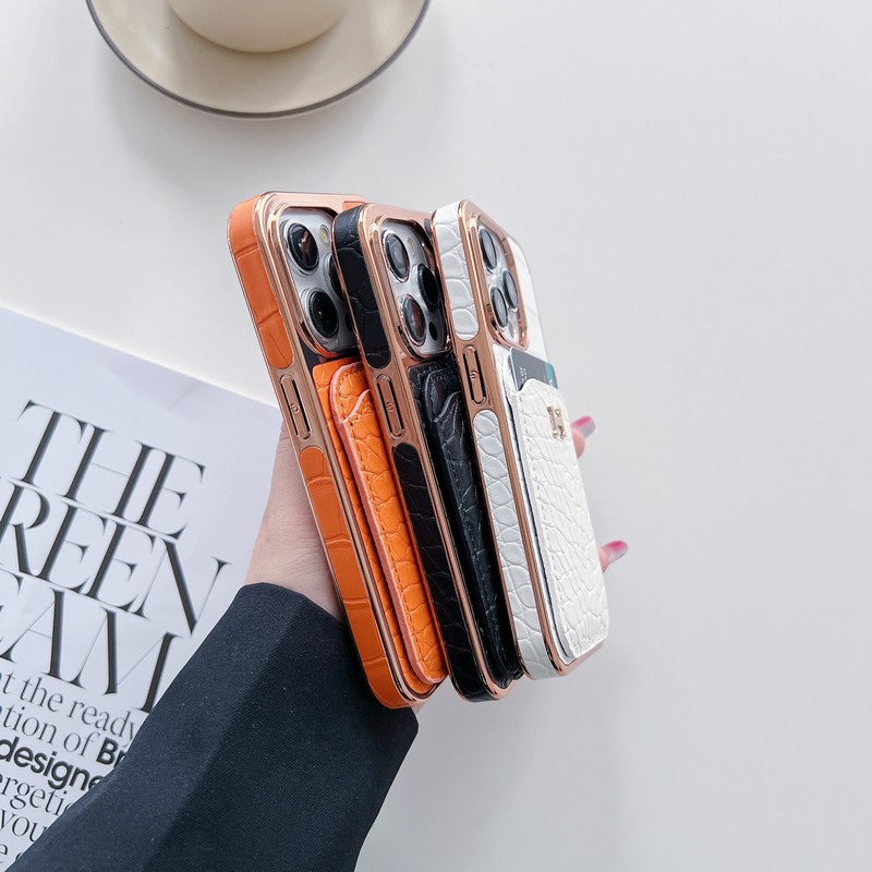H Rose Gold Leather iPhone Case - product view 8