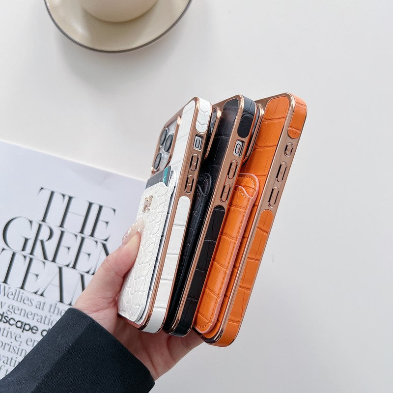H Rose Gold Leather iPhone Case - product view 5