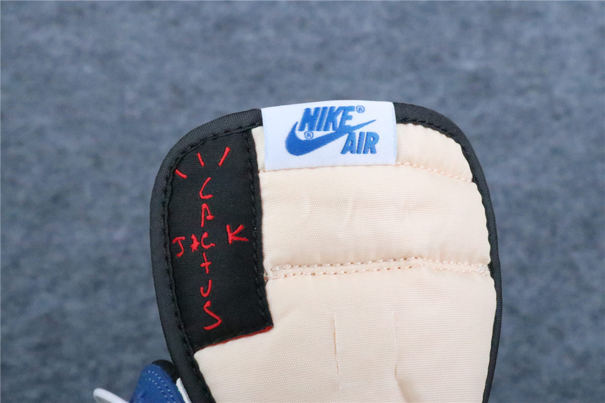 Custom Fragment Design x Travis Scott x Air Jordan 1 Low Sneakers 'Royal Blue' - product view 9