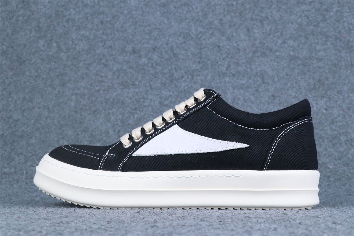 Rick Owens DRKSHDW Scarpe Denim Vintage Sneaker 'Black Milk' - product view 1