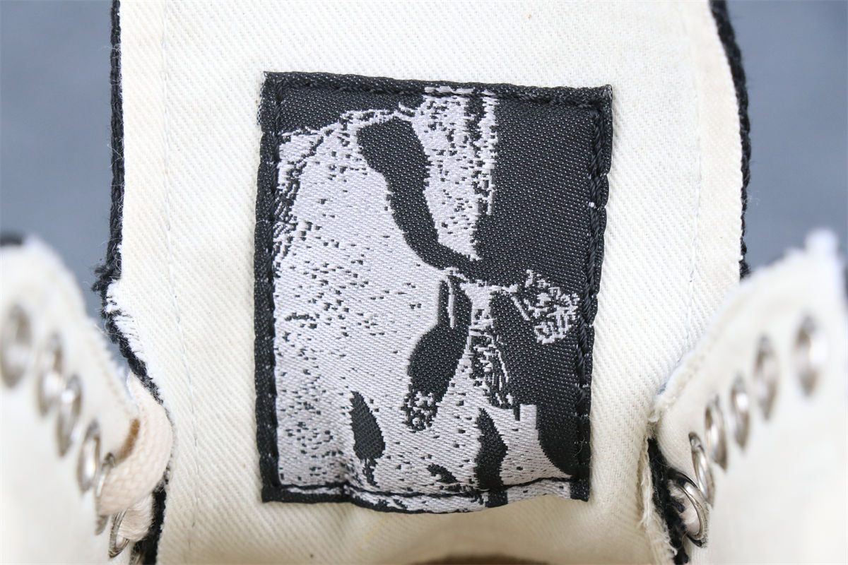 Rick Owens DRKSHDW Scarpe Denim Vintage Sneaker 'Black Milk' - product view 8