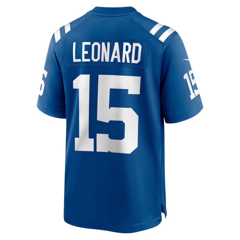 American Football Jersey | IN.Colts #15 Riley Leonard Royal Team Game Football Stitched Jersey - image 1