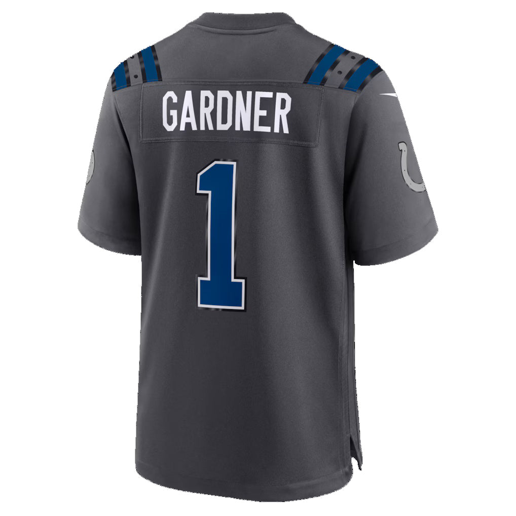American Football Jersey | IN.Colts #1 Ahmad Sauce Gardner Anthracite 2026 Rivalries Collection Game Football Stitched Jersey - image 1