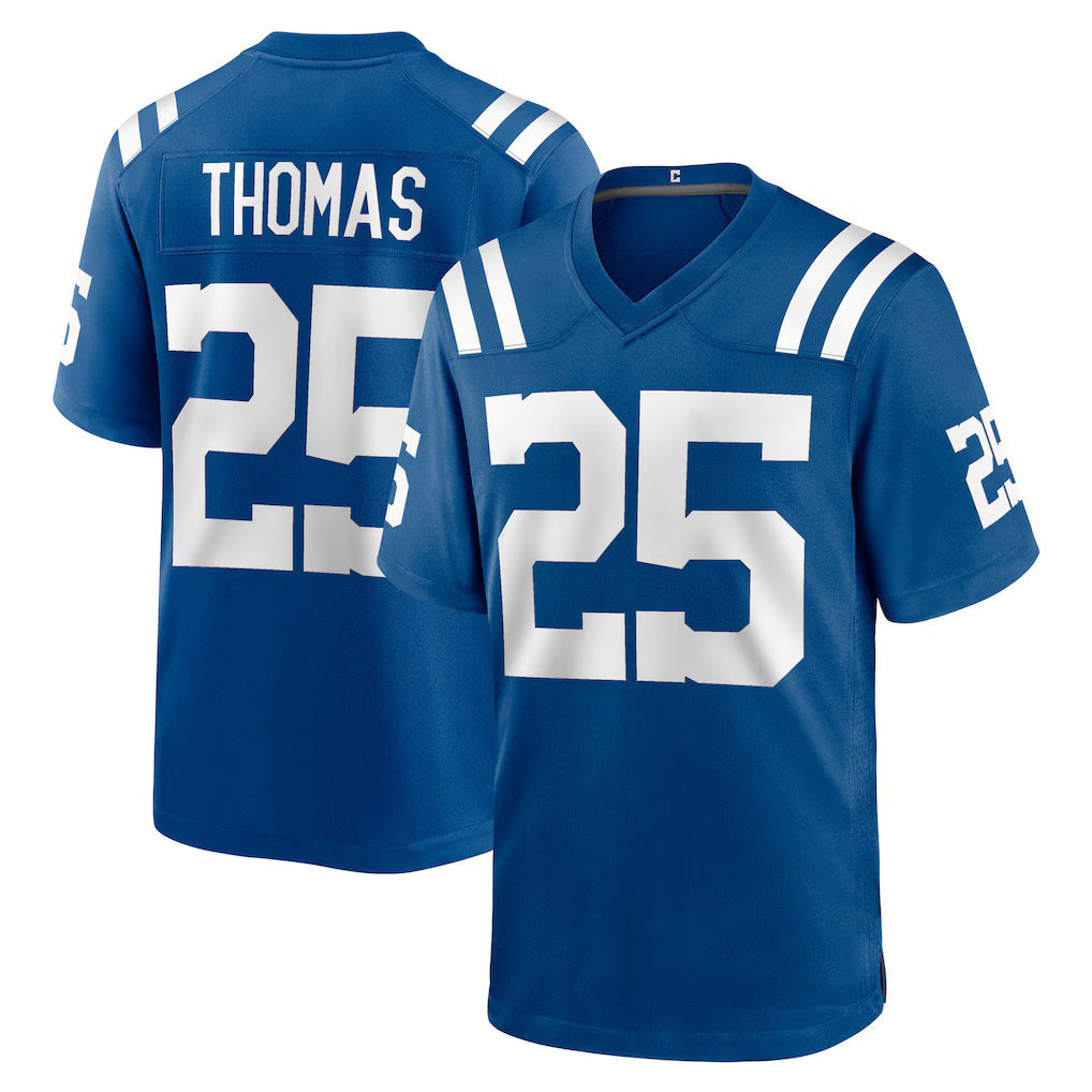 American Football Jersey | IN.Colts #25 Rodney Thomas Royal Player Game Football Stitched Jersey - image 1