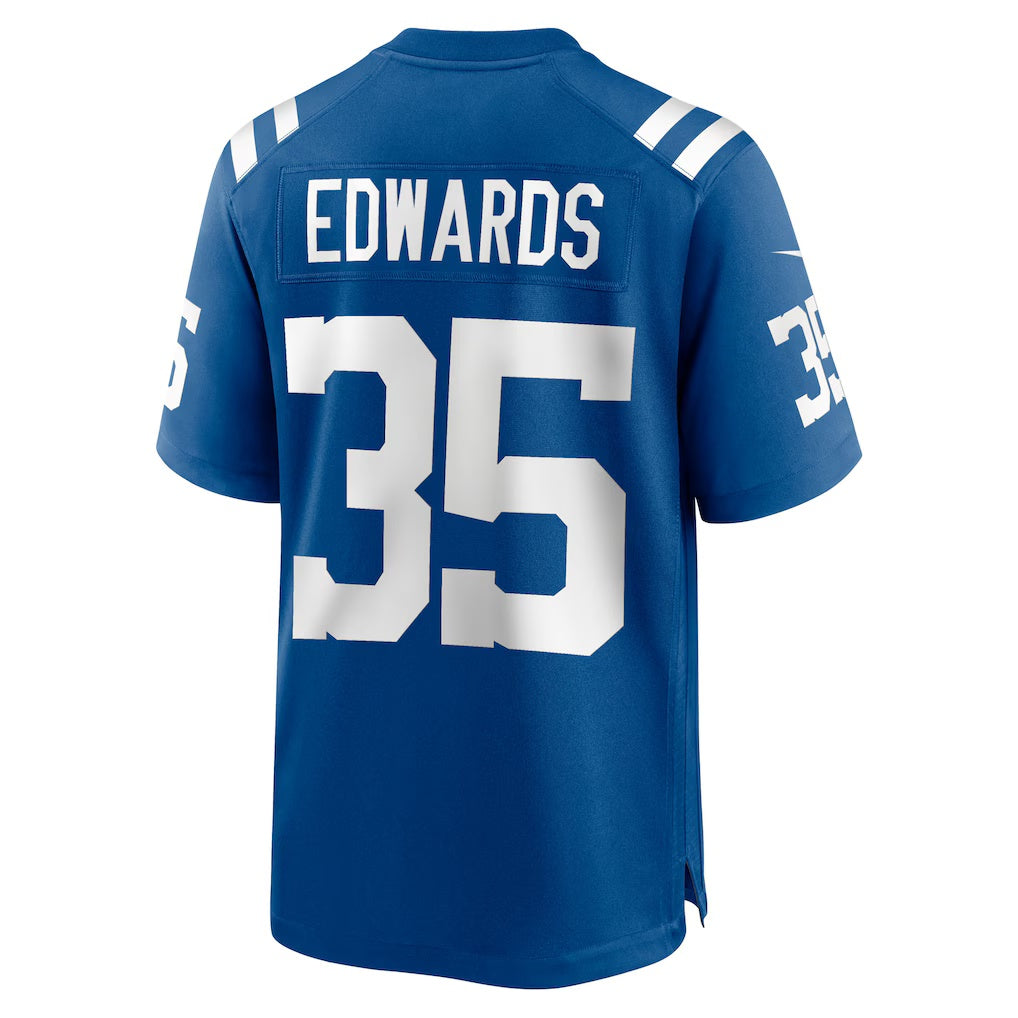 American Football Jersey | IN.Colts #35 Johnathan Edwards Royal Team Game Football Stitched Jersey - image 1