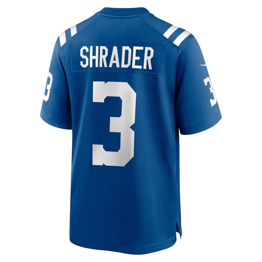 American Football Jersey | IN.Colts #3 Spencer Shrader Royal Team Game Football Stitched Jersey - image 1