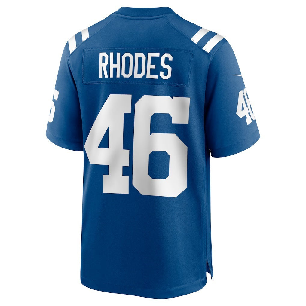 American Football Jersey | IN.Colts #46 Luke Rhodes Royal Game Football Stitched Jersey - image 1