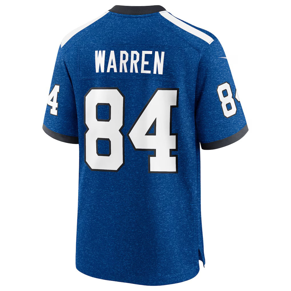 American Football Jersey | IN.Colts #84 Tyler Warren Heather Royal Alternate 2 Indiana Nights Game Football Stitched Jersey - image 1