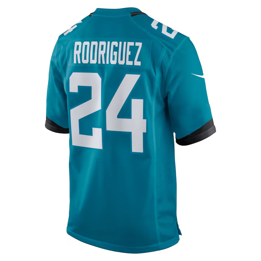 American Football Jersey | J.Jaguars #24 Chris Rodriguez Teal Team Game Jersey - image 1