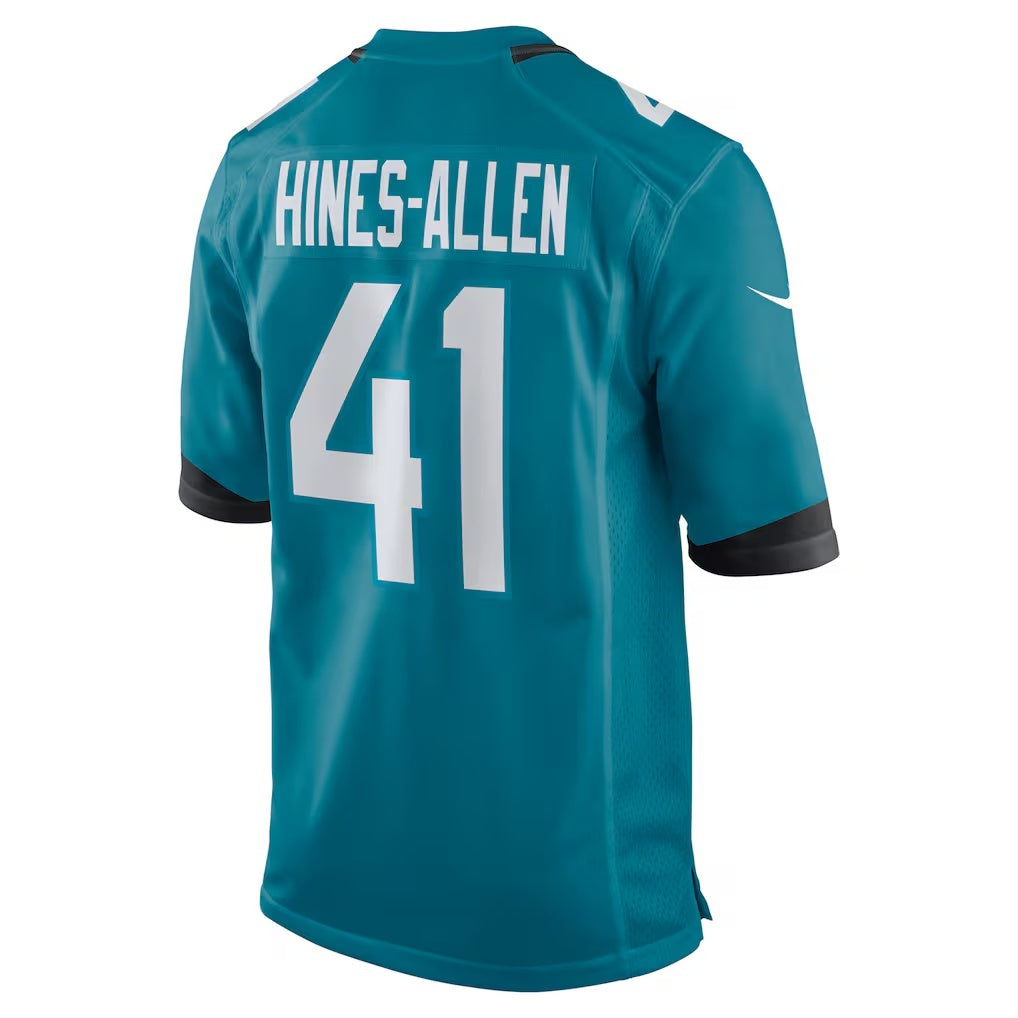 American Football Jersey | J.Jaguars #41 Josh Hines-Allen Teal Player Game Jersey - image 1