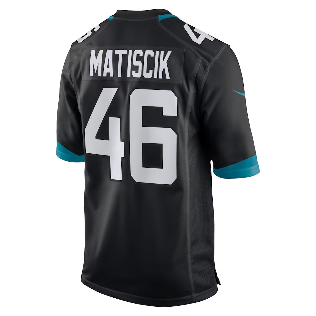 American Football Jersey | J.Jaguars #46 Ross Matiscik Black Alternate Game Jersey - image 1