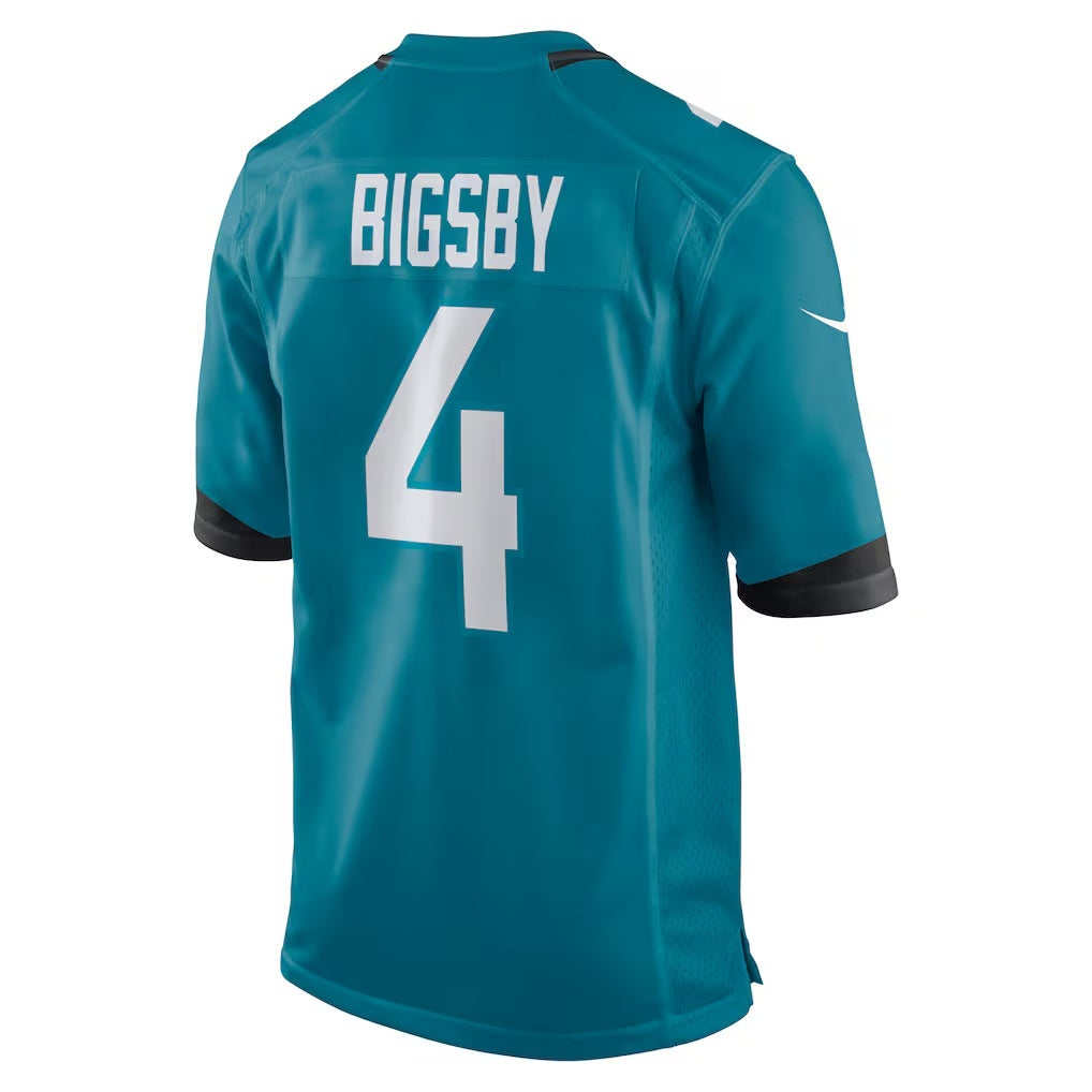 American Football Jersey | J.Jaguars #4 Tank Bigsby Teal Game Jersey - image 1
