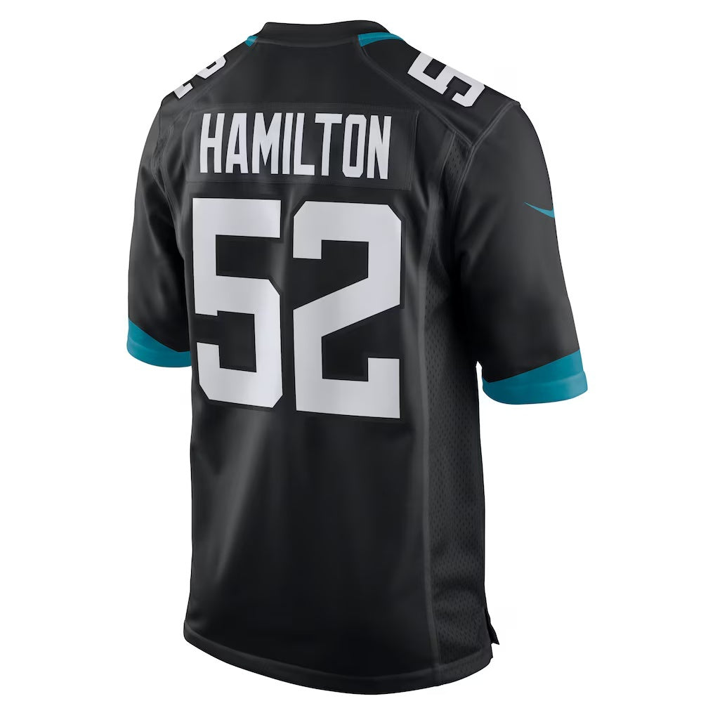 American Football Jersey | J.Jaguars #52 DaVon Hamilton Black Game Jersey - image 1