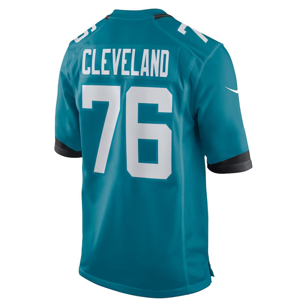 American Football Jersey | J.Jaguars #76 Ezra Cleveland Teal Game Jersey - image 1