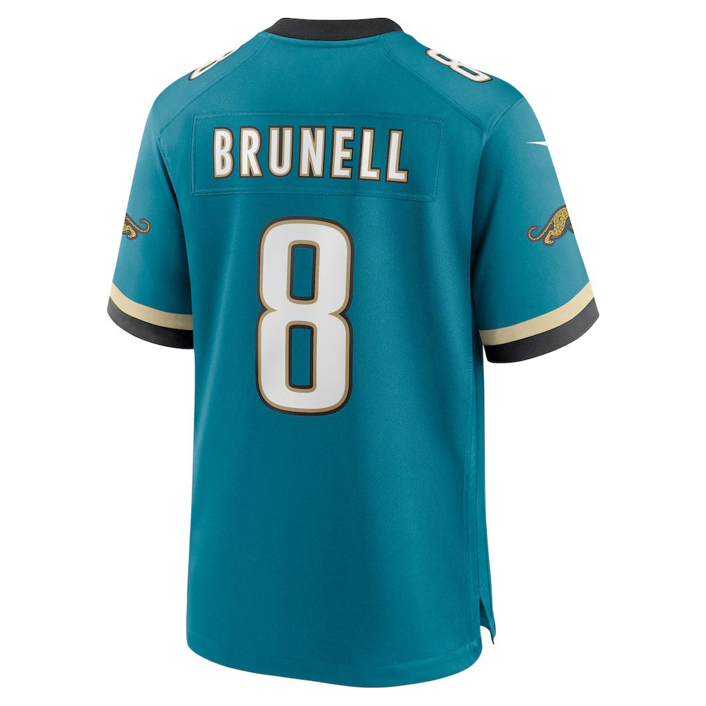 American Football Jersey | J.Jaguars #8 Mark Brunell Teal Retired Player Alternate Game Jersey - image 1