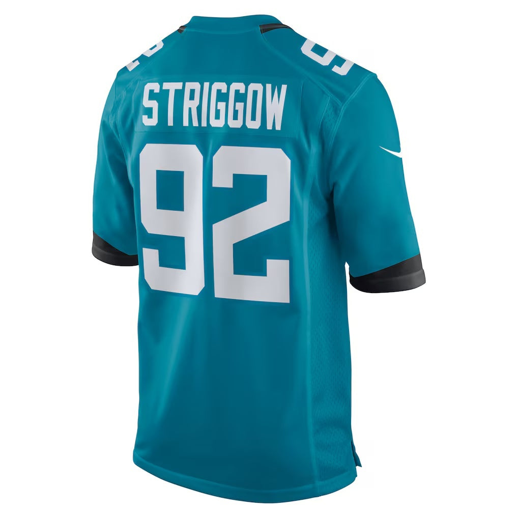 American Football Jersey | J.Jaguars #92 Danny Striggow Teal Team Game Jersey - image 1