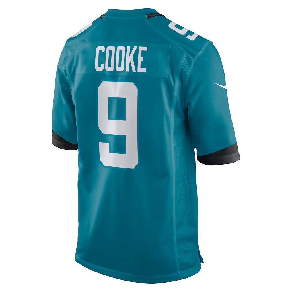American Football Jersey | J.Jaguars #9 Logan Cooke Teal Game Jersey - image 1