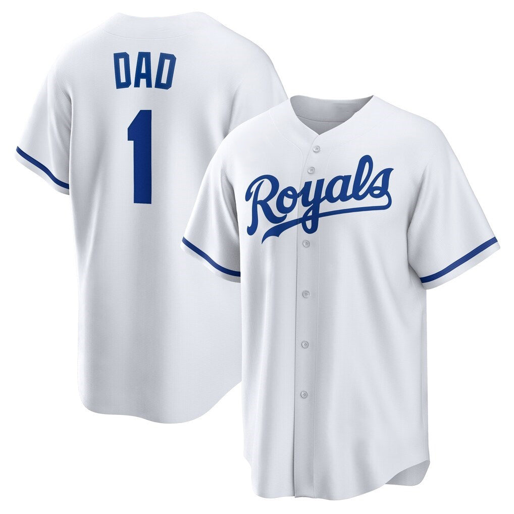 Baseball Jersey | Kansas City Royals #1 Dad Home White Replica - image 1