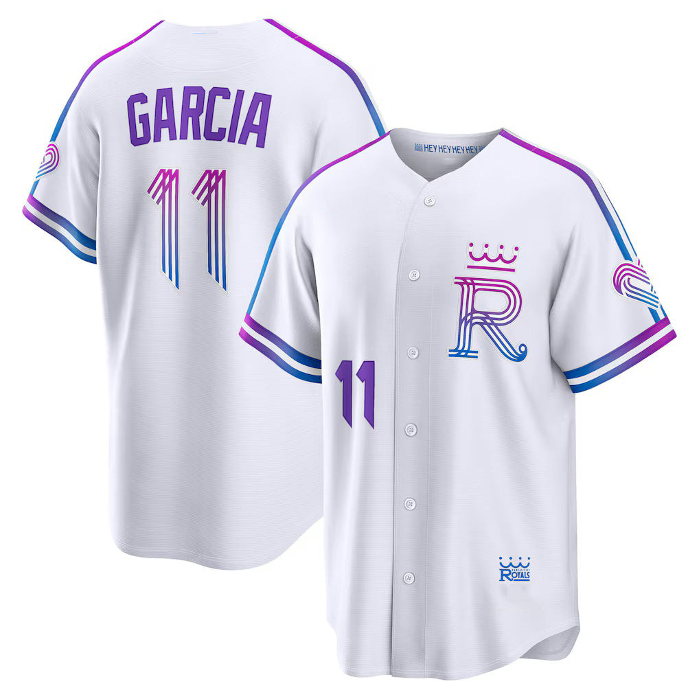 Baseball Jersey | Kansas City Royals #11 Maikel Garcia White 2026 City Connect Stadium - image 1