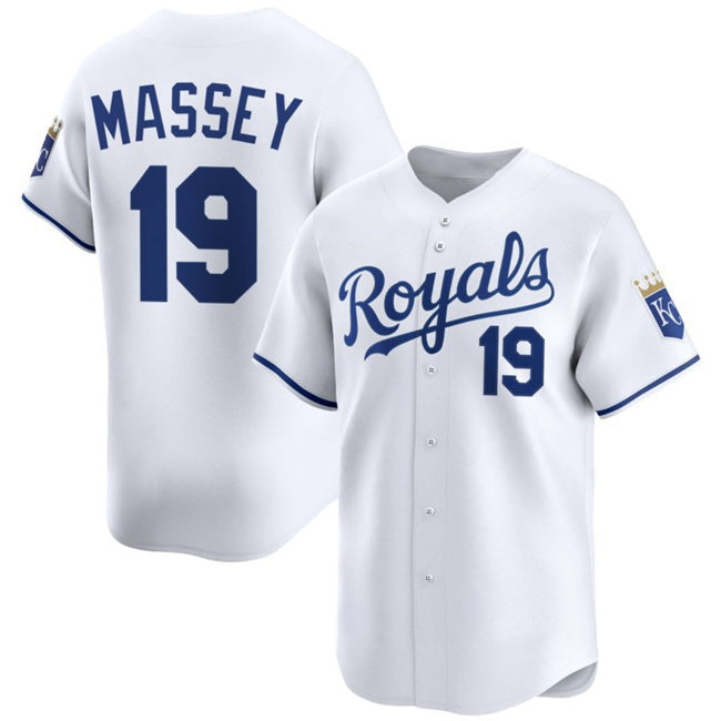 Baseball Jersey | Kansas City Royals #19 Michael Massey White 2024 Home Limited Stitched - image 1
