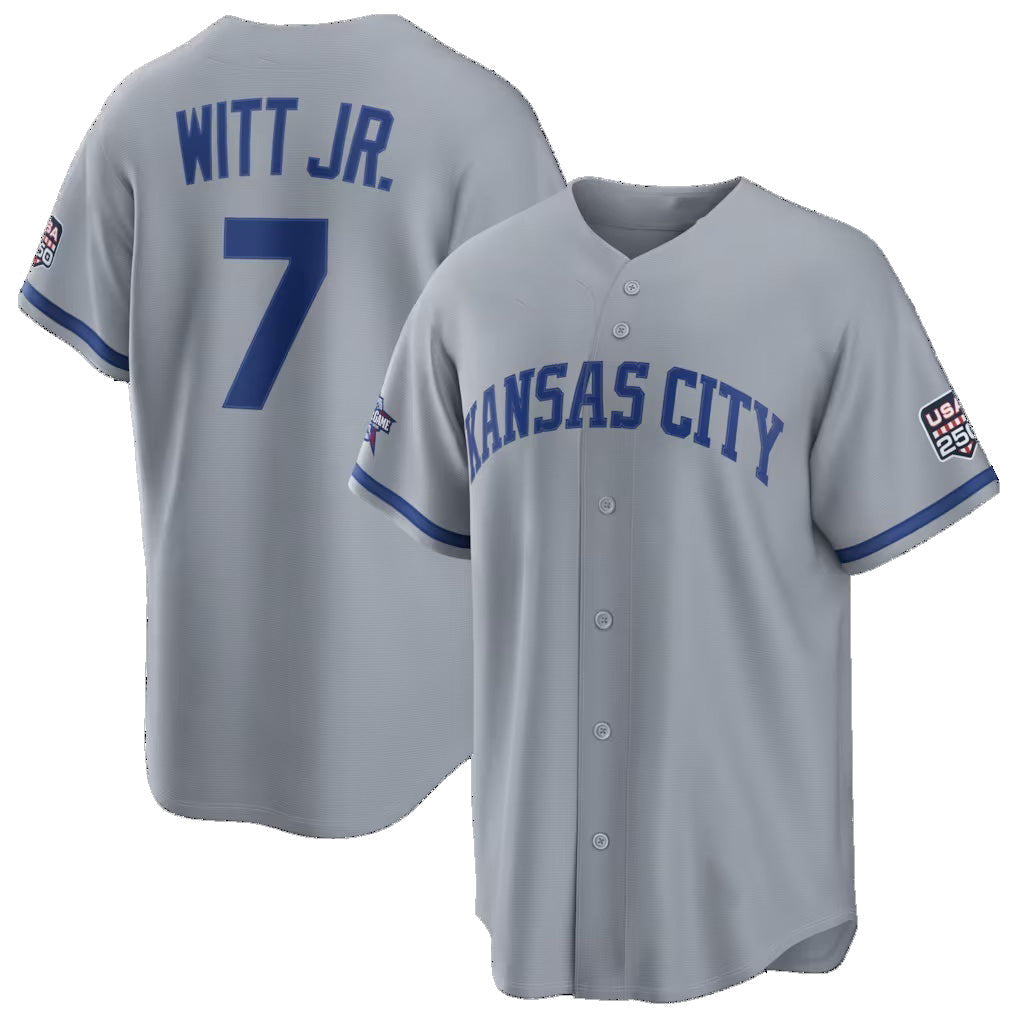 Baseball Jersey | Kansas City Royals #7 Bobby Witt Jr. 2026 All-Star Game Gray Replica - image 1