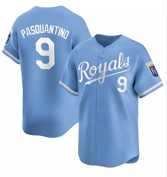 Baseball Jersey | Kansas City Royals #9 Vinnie Pasquantino Light Blue Alternate Limited Stitched - image 1