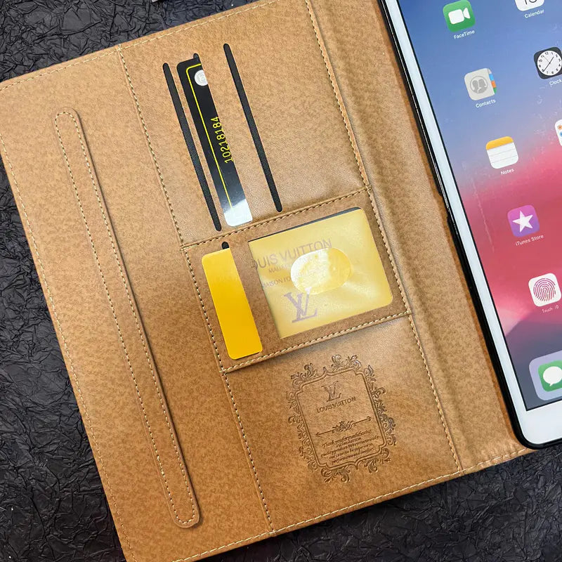 Canvas Monogram Leather Fresh Summer Theme Pattern Apple iPad case - product view 10