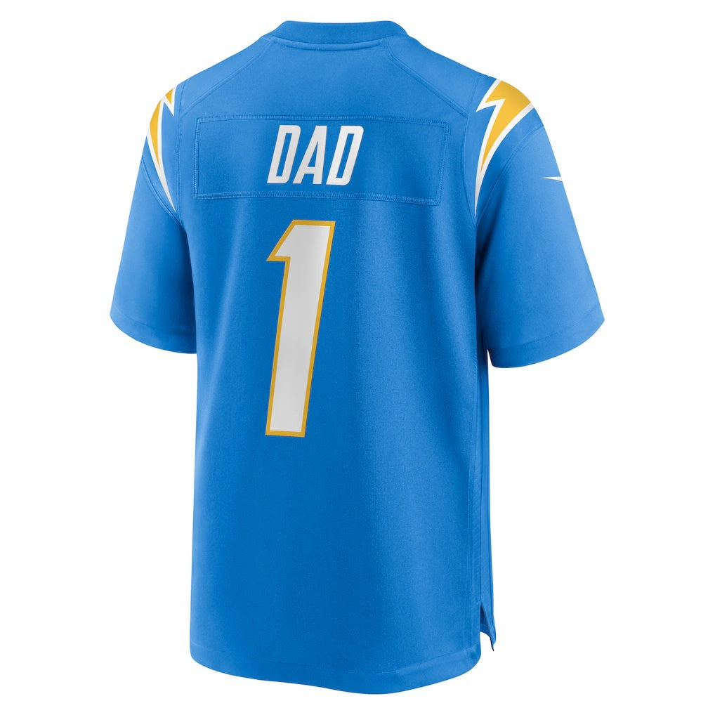 American Football Jersey | LA.Chargers Number #1 Dad Powder Blue Game MAROU - image 1