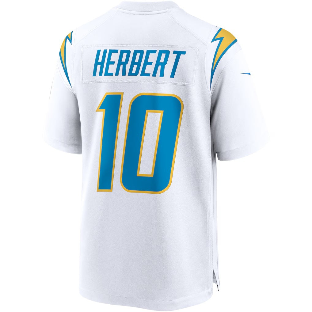 American Football Jersey | LA.Chargers #10 Justin Herbert White Game Jersey - image 1