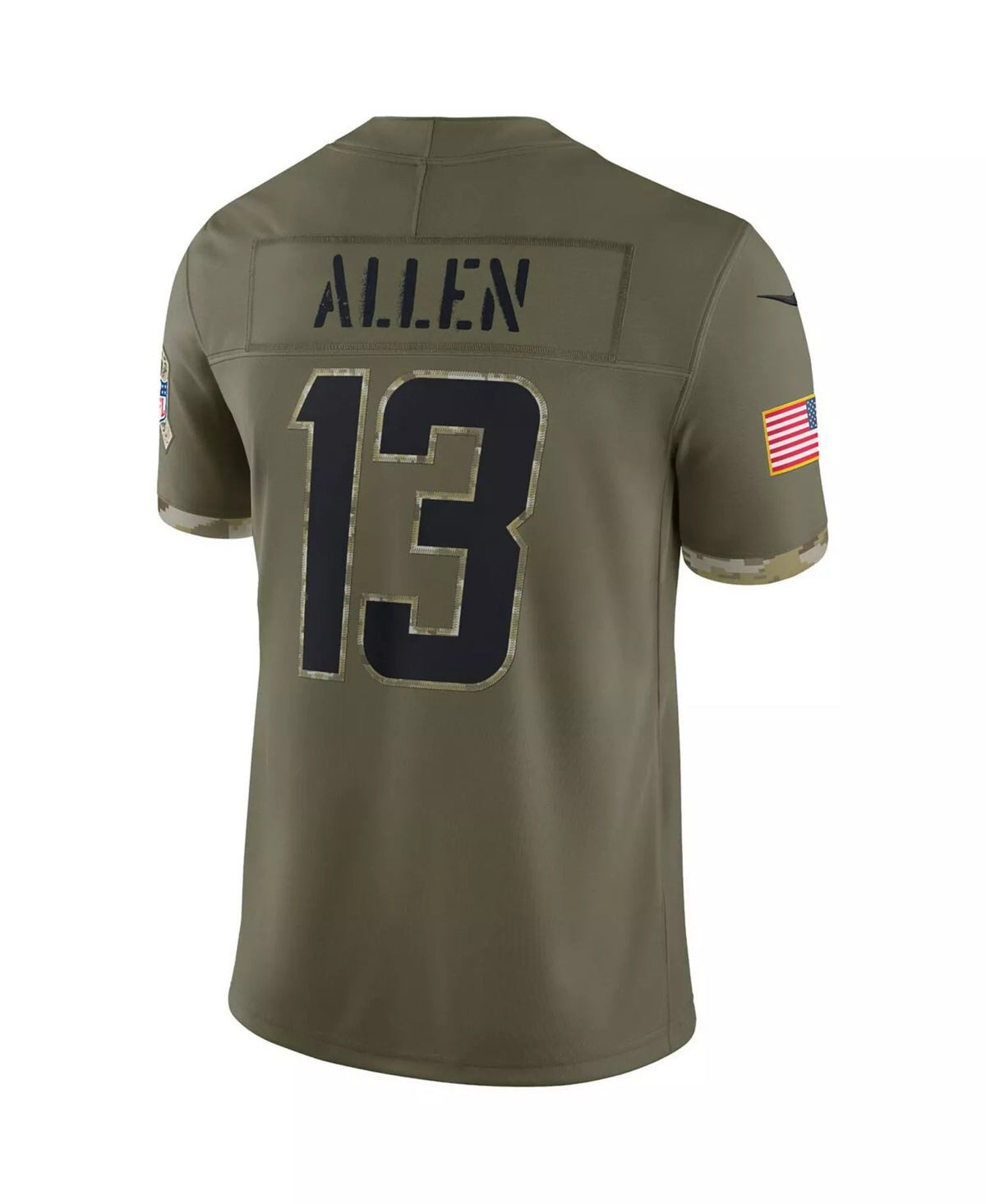 American Football Jersey | LA.Chargers #13 Keenan Allen Olive 2022 Salute To Service Limited Marou - image 1