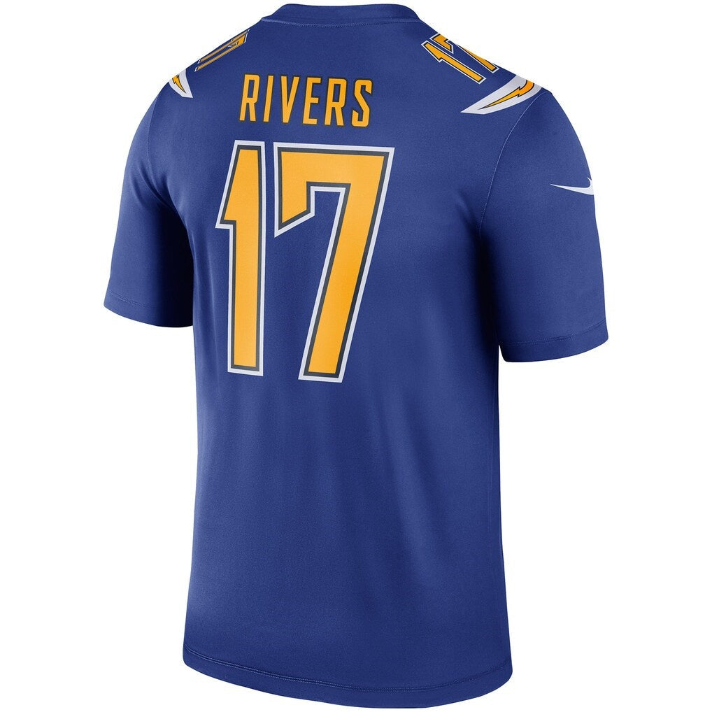 American Football Jersey | LA.Chargers #17 Philip Rivers Royal Color Rush Legend Marou - image 1