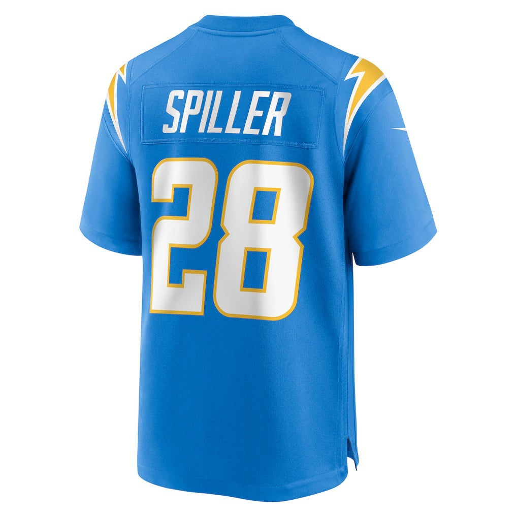 American Football Jersey | LA.Chargers #28 Isaiah Spiller Powder Blue Game Marou - image 1