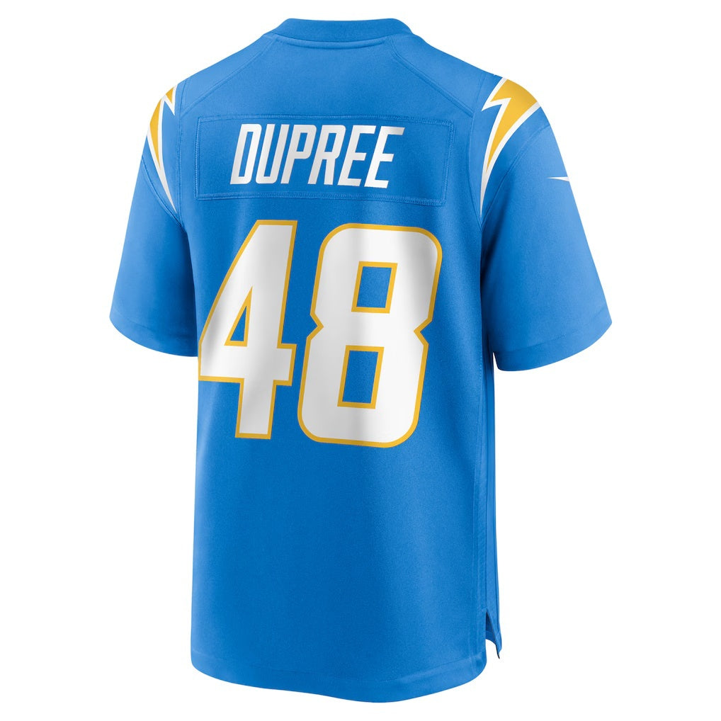 American Football Jersey | LA.Chargers #48 Bud Dupree Powder Blue Team Game Marou - image 1
