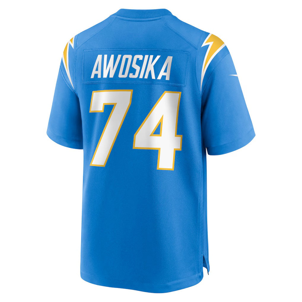 American Football Jersey | LA.Chargers #74 Kayode Awosika Powder Blue Team Game Marou - image 1