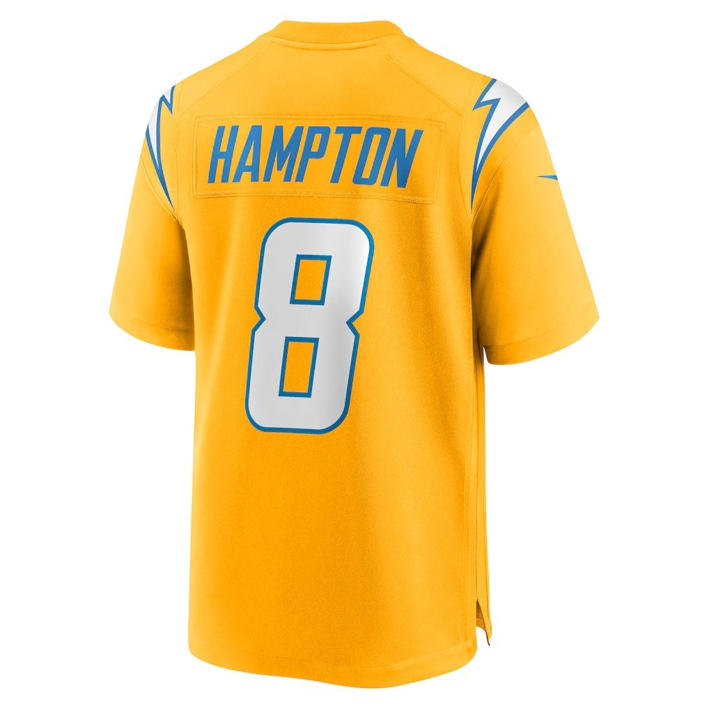 American Football Jersey | LA.Chargers #8 Omarion Hampton Gold Alternate Charger Power Game Player Marou - image 1