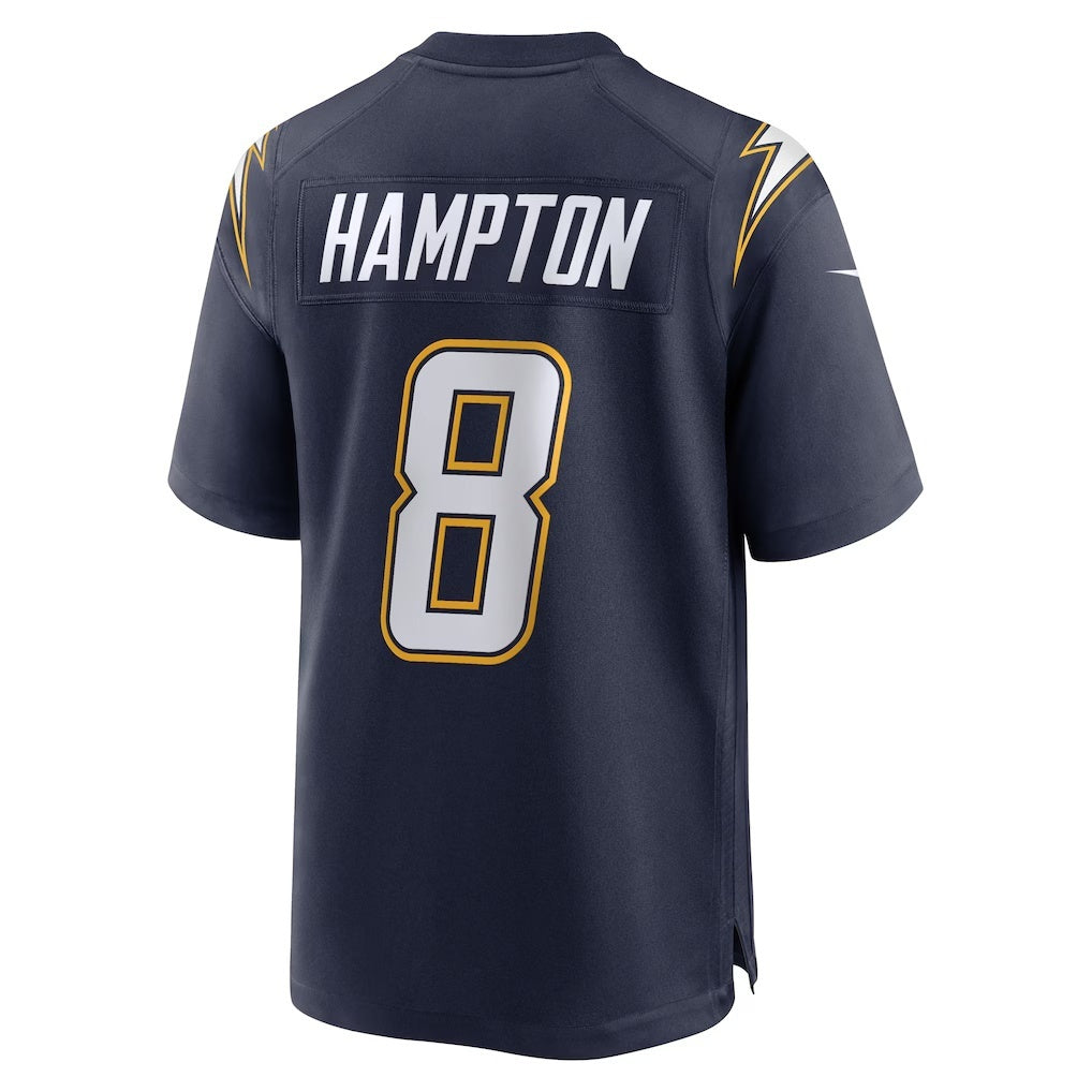 American Football Jersey | LA.Chargers #8 Omarion Hampton Navy Alternate Super Chargers Game Player Marou - image 1