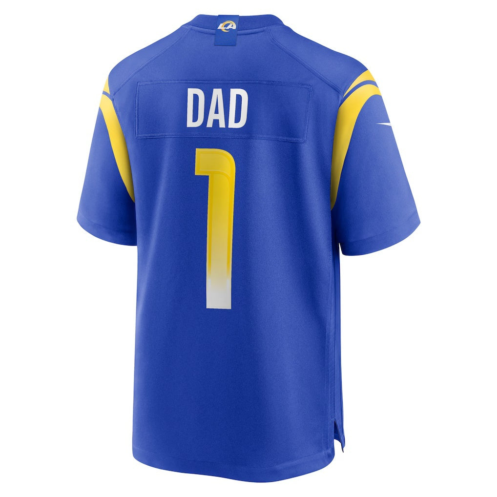 American Football Jersey | LA.Rams Number #1 Dad Home Royal Game Marou - image 1