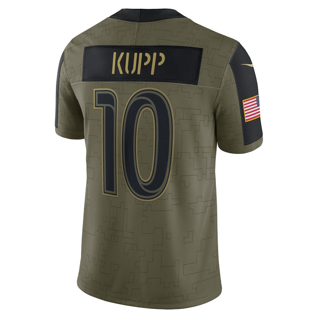 American Football Jersey | LA.Rams #10 Cooper Kupp Salute To Service Limited Player Marou - Olive - image 1